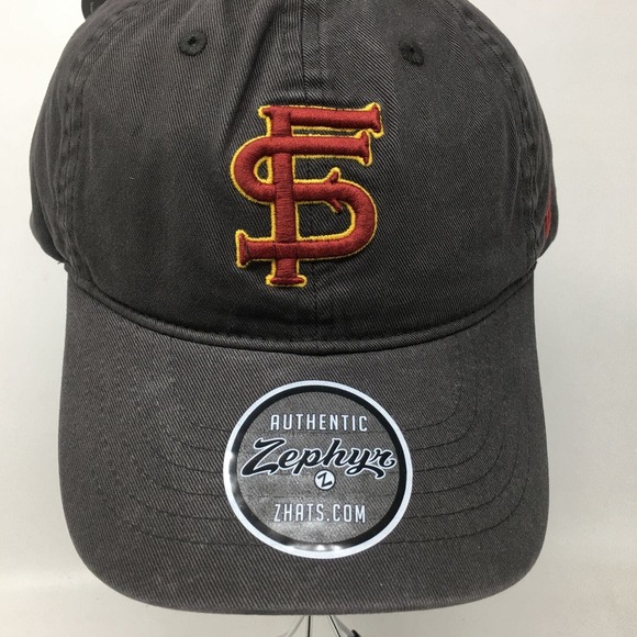 Zhats Zephyr Florida St. Scholarship Vault Hat, Unisex Size Adjustable - Grey/Mu - Picture 4 of 10